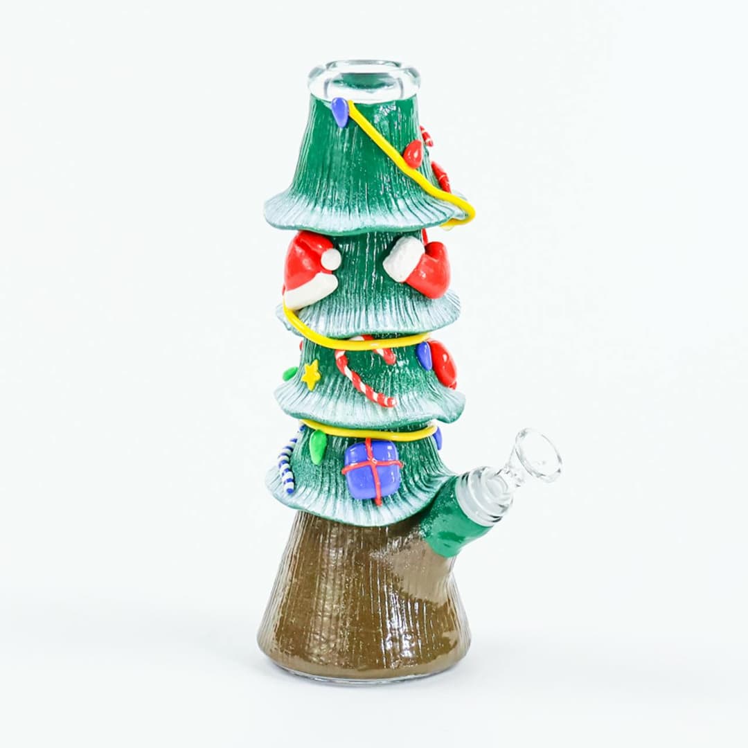 10" Christmas Tree Bong with Flower Bowl - LuvBuds | Treehouse Cannabis