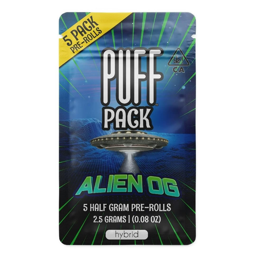 Alien OG - hybrid - 5 pack pre-rolls - 2.5 gram - PUFF | Treehouse Cannabis