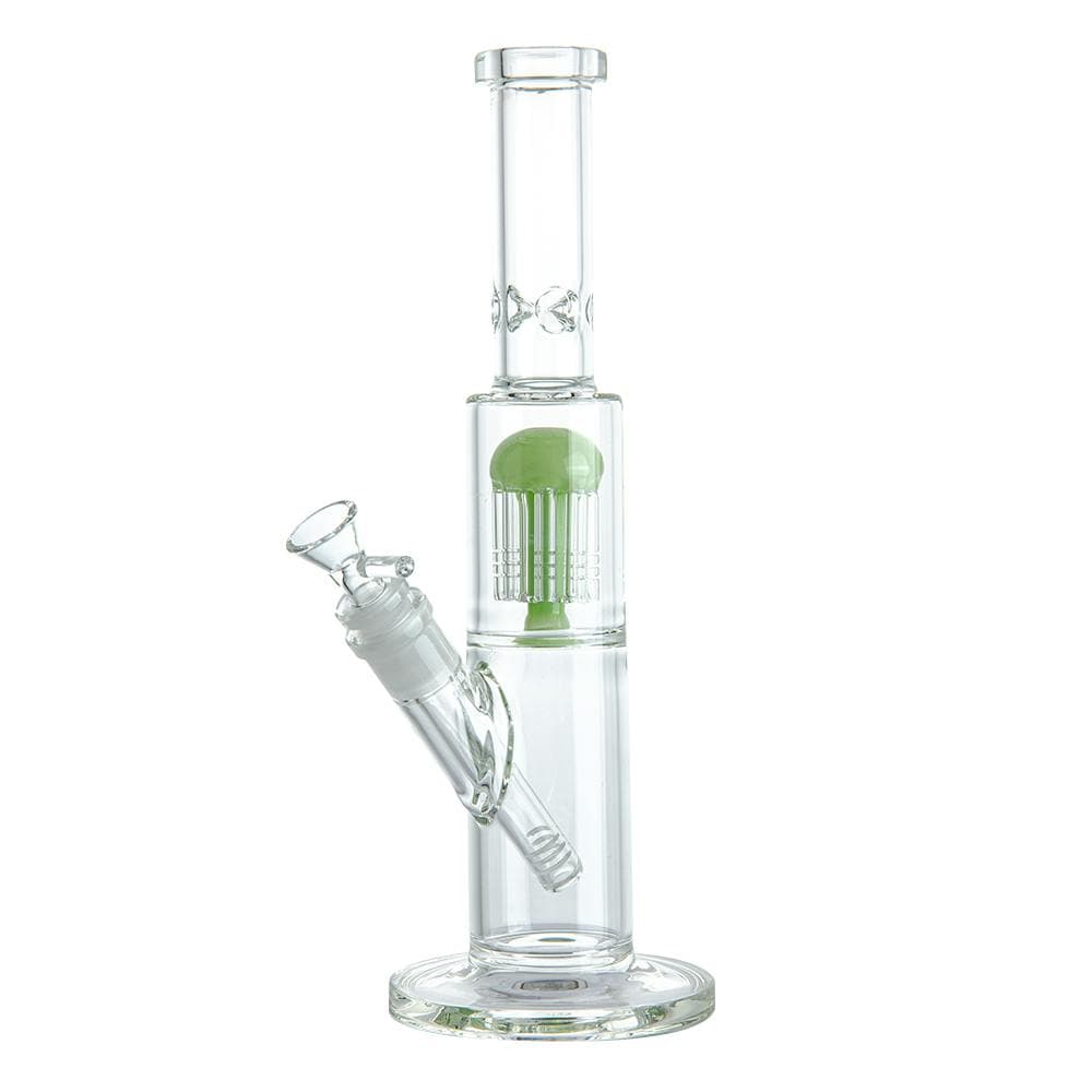 12" Color Accented Tree Perc Bong (Green Accent) - SirEEL | Treehouse Cannabis