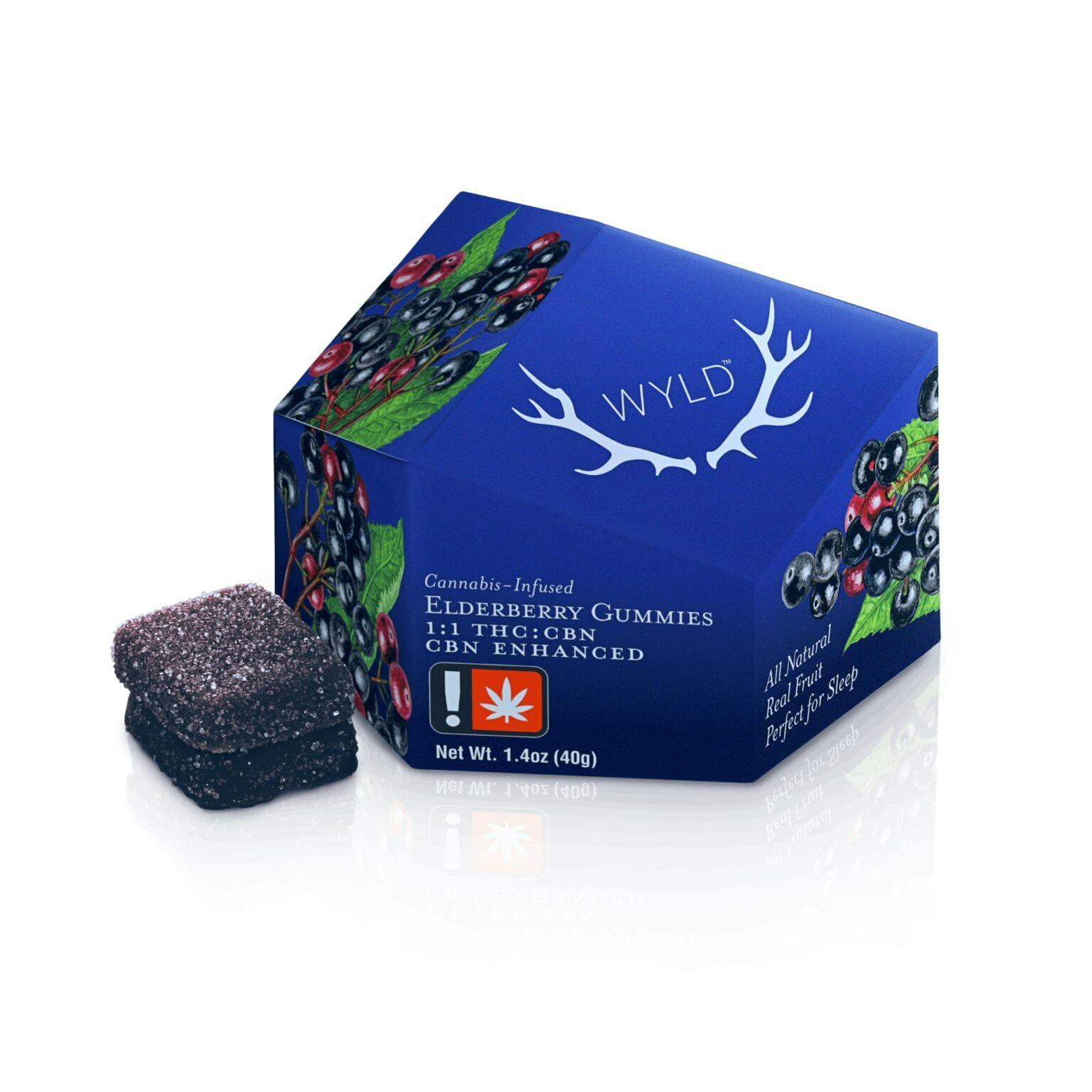 product image for Elderberry 2:1 THC:CBN Gummies 10 Pack WYLD