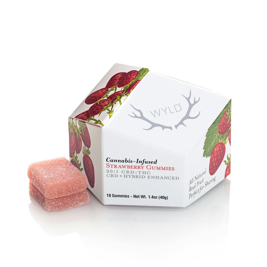 Strawberry 20:1 CBD + Hybrid Enhanced Gummies - Wyld | Treehouse Cannabis