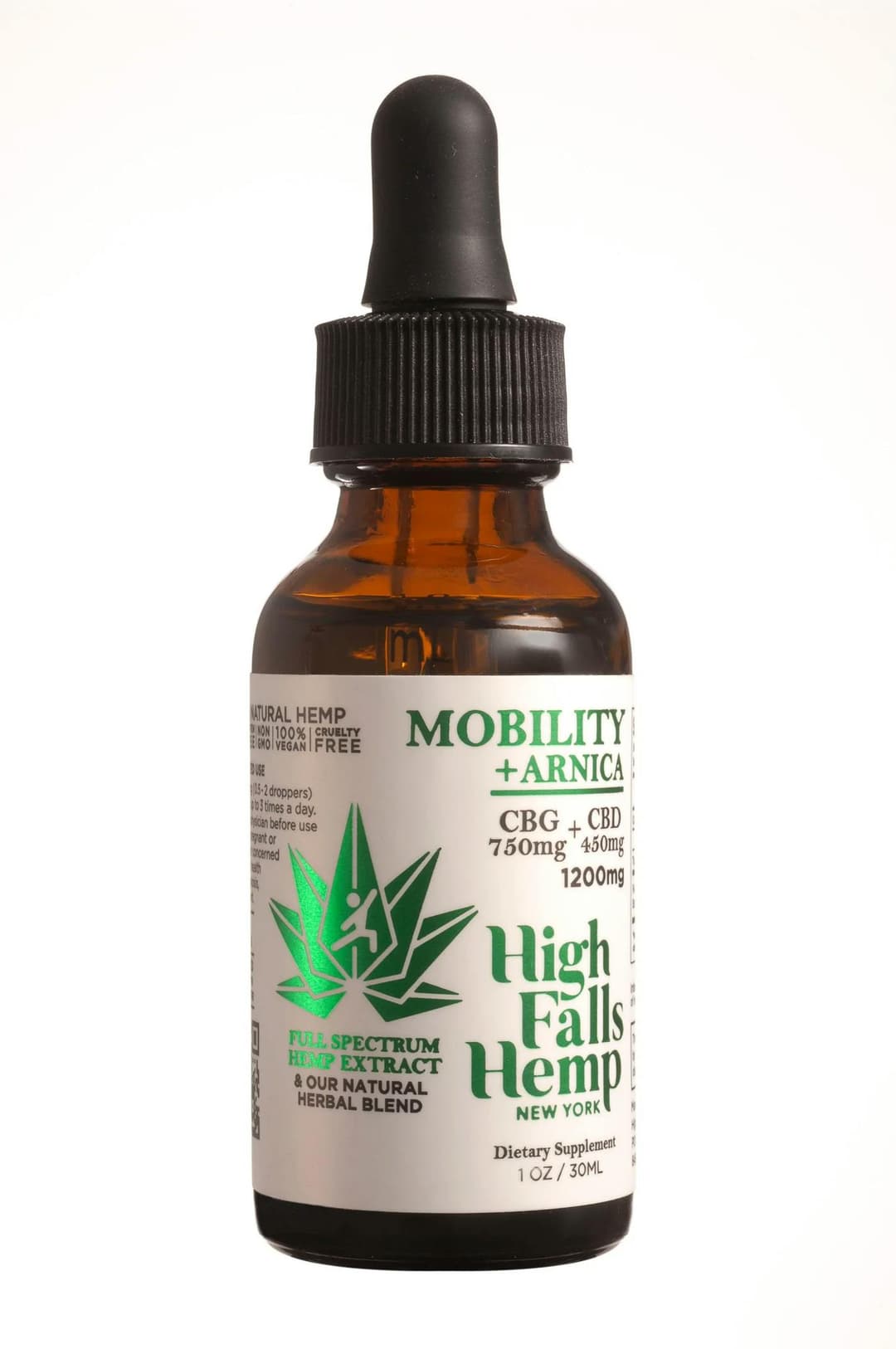 Full Spectrum CBD Mobility + Arnica Tincture • 450mg CBD • 750mg CBG - High Falls Canna | Treehouse Cannabis