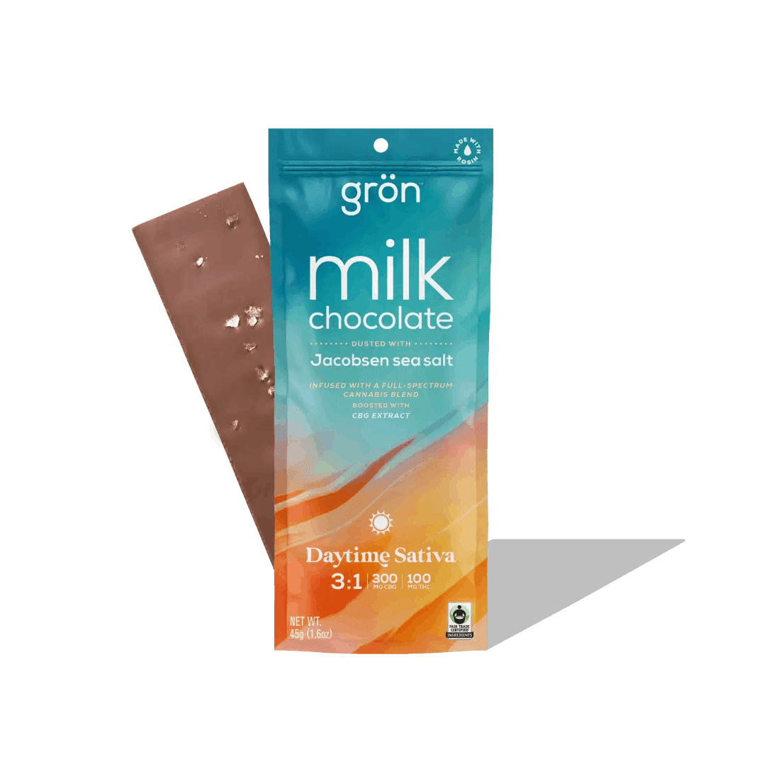 3:1 Milk Chocolate & Sea Salt Bar • THC: 100mg - Gron | Treehouse Cannabis