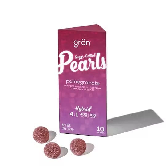 Pomegranate Pearls 4:1 • 10 Pack Gummies • 100mg THC:400mg CBD - Gron | Treehouse Cannabis