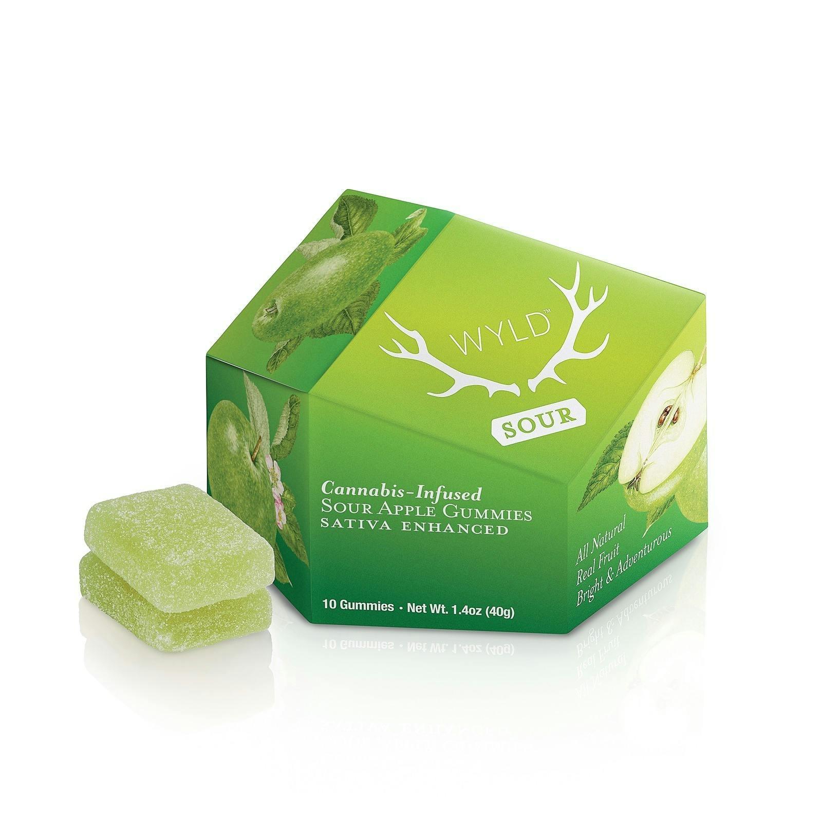 product image for Sour Apple Gummies 10 Pack WYLD