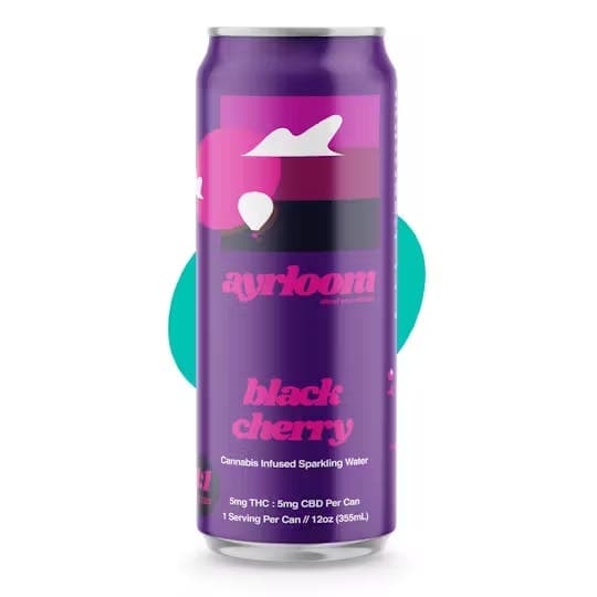 Black Cherry 2:1 • Infused Sparkling Water • THC: 10mg, CBD: 5mg - ayrloom | Treehouse Cannabis