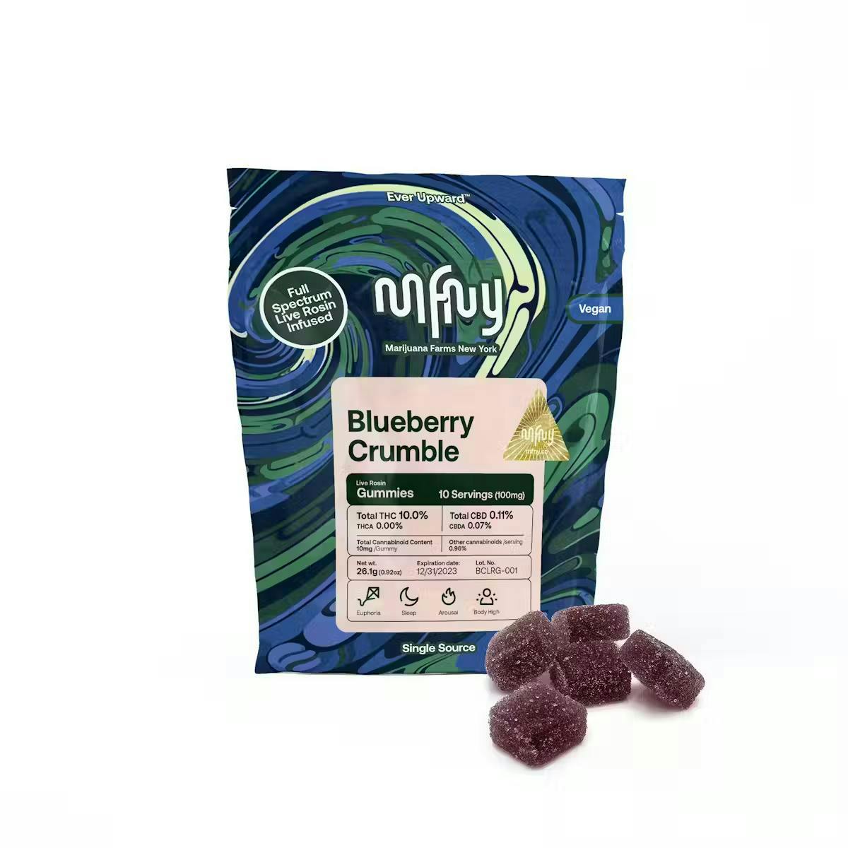 Blueberry x Blueberry Muffin Live Rosin Gummies • 10 Pack - MFNY - EDIBLES - Rockland County Weed Delivery | Treehouse Cannabis