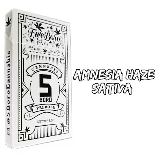 Amnesia Haze • 5 Pack Pre-Rolls - 5 Boro - PRE_ROLLS - Rockland County Weed Delivery | Treehouse Cannabis