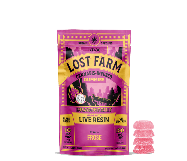 Dragonfruit x Frosè Live Resin Gummies • 10 Pack - Lost Farm - EDIBLES - Rockland County Weed Delivery | Treehouse Cannabis