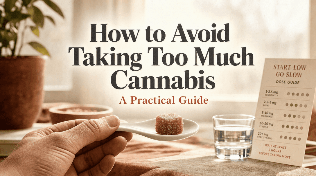 How to Avoid Taking Too Much Cannabis blog post cover image